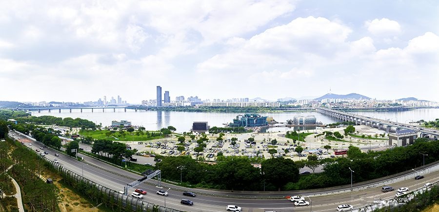 스카이브릿지에서 본 한강 교량 6개 파노라마